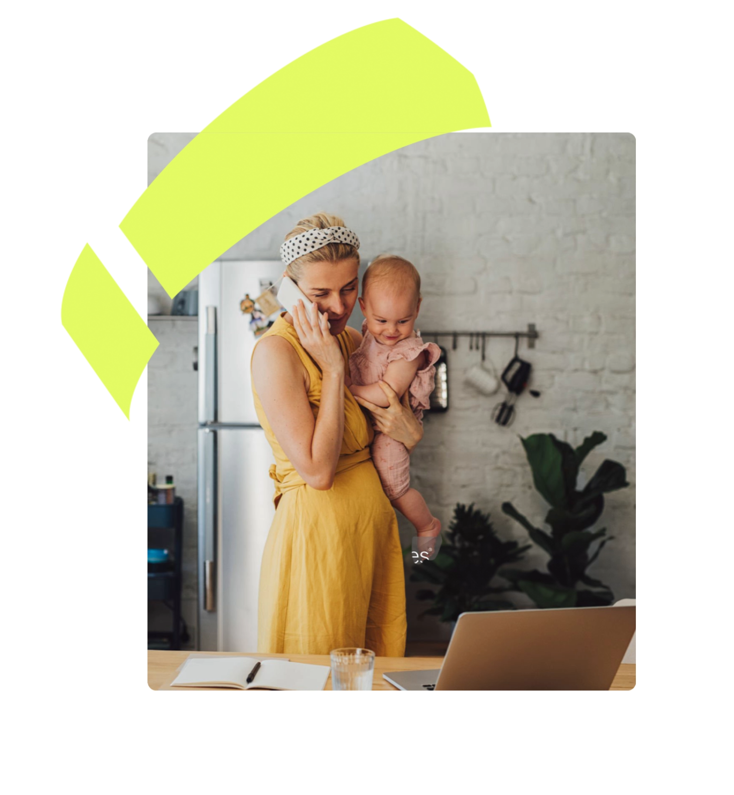 EZEE Mobile customer holding a baby