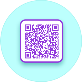 Small QR code to download the app